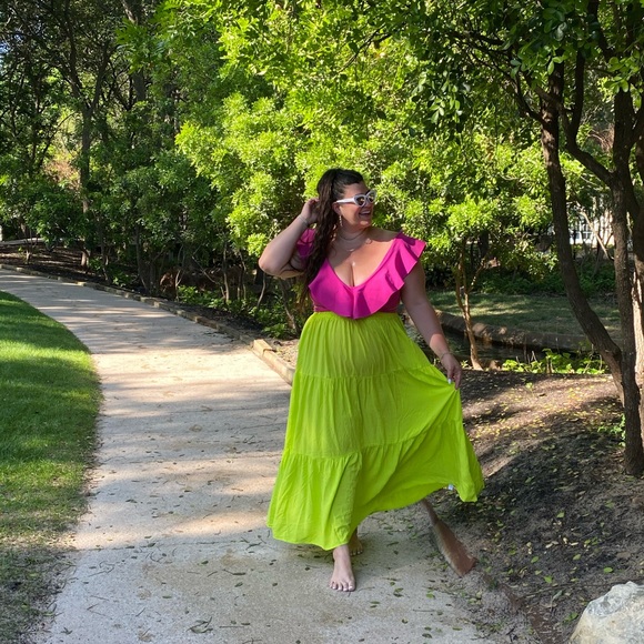 Eloquii Dresses & Skirts - Bright Yellow tiered ELOQUII maxi skirt